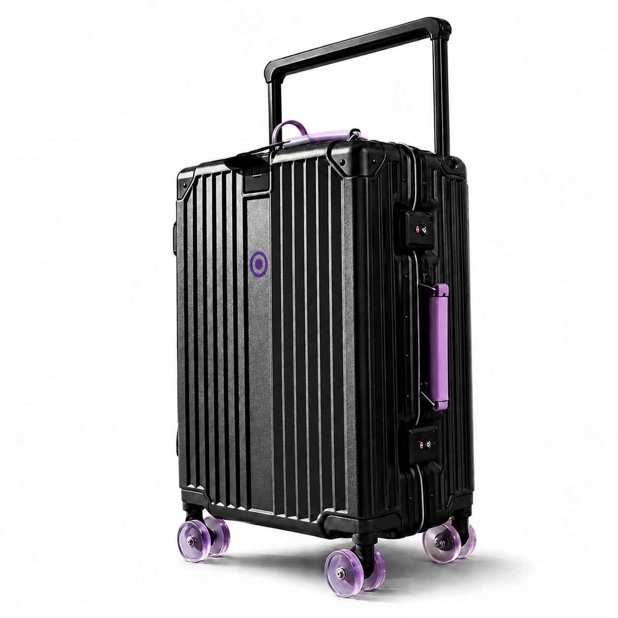 Eclaives Aluminium Suitcase with Silent Wheels and TSA Lock