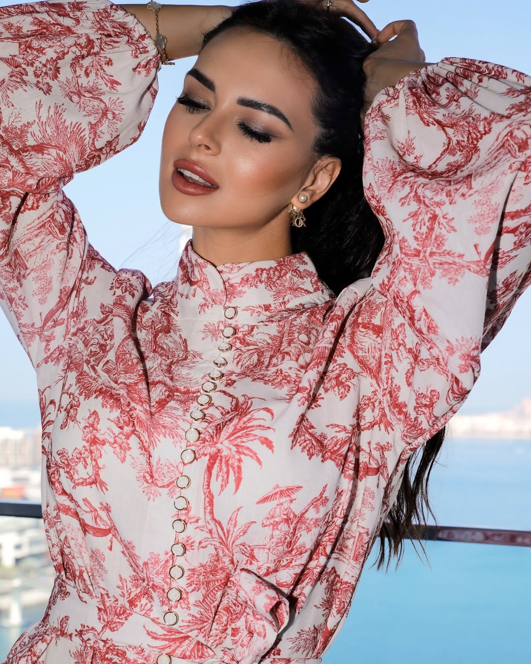 Ensemble Robe Fluide Imprimé Baroque